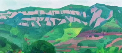 闫育帅·油画丨橙红青绿织就山野烟火，在块面笔触间留存齐鲁清风 - 今日头条