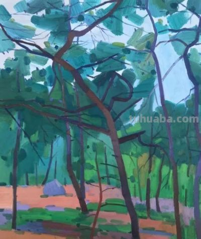 闫育帅·油画丨橙红青绿织就山野烟火，在块面笔触间留存齐鲁清风 - 图画吧TUHUABA