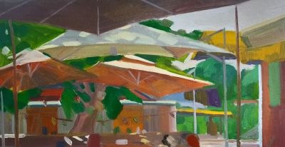 闫育帅·油画丨橙红青绿织就山野烟火，在块面笔触间留存齐鲁清风 - 图画吧TUHUABA