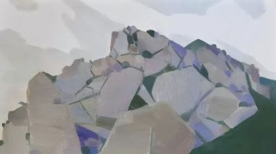 闫育帅·油画丨橙红青绿织就山野烟火，在块面笔触间留存齐鲁清风 - 图画吧TUHUABA