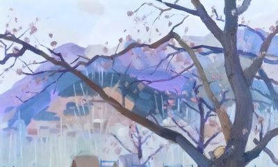 闫育帅·油画丨橙红青绿织就山野烟火，在块面笔触间留存齐鲁清风 - 图画吧TUHUABA