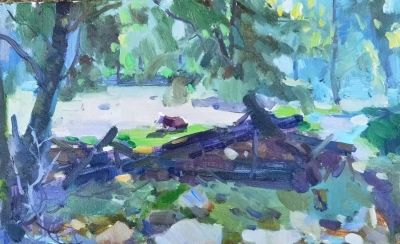 闫育帅·油画丨橙红青绿织就山野烟火，在块面笔触间留存齐鲁清风 - 图画吧TUHUABA