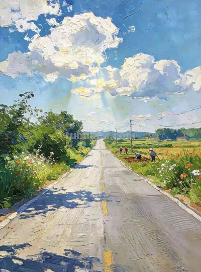 直接被这组乡村油画戳中了心底的柔软！ - 图画吧TUHUABA