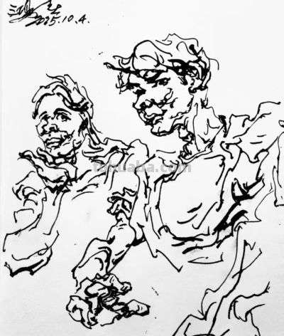 李鸿春 ||《生活场景动态速写》（31）作品欣赏 - 图画吧TUHUABA