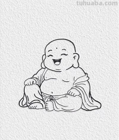 笑口常开慈眉目 欢喜满人间丨记忆简笔画笑颜常开弥勒佛 - 今日头条