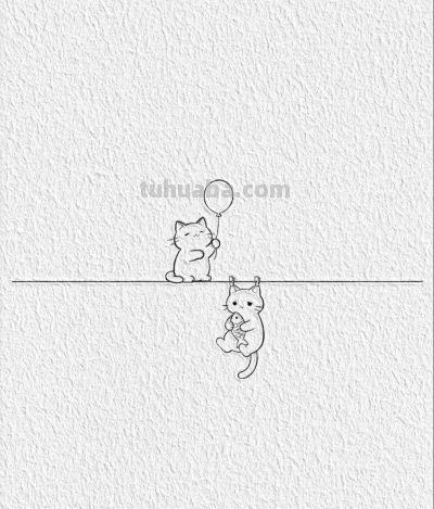 简笔画可爱猫咪丨宋瑾一简笔画分享 - 图画吧TUHUABA