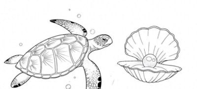 海洋动物简笔画线稿图 - 今日头条