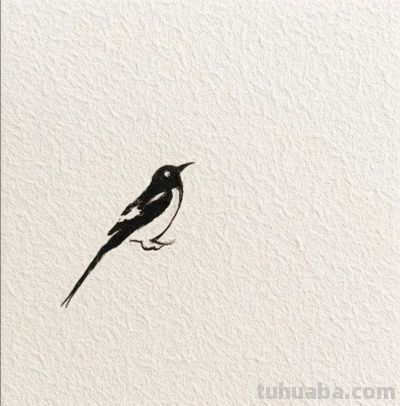 春立梢头鹊登高 花开喜讯到丨燕子简笔画喜鹊图分享 - 图画吧TUHUABA