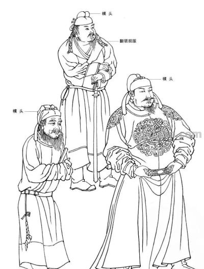 中国古代服饰线描画谱 - 图画吧TUHUABA