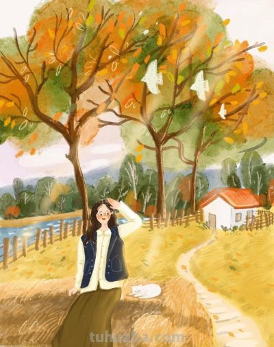 治愈插画：生活是自己的，去做喜欢的事情吧！一切缓慢且美好 - 图画吧TUHUABA