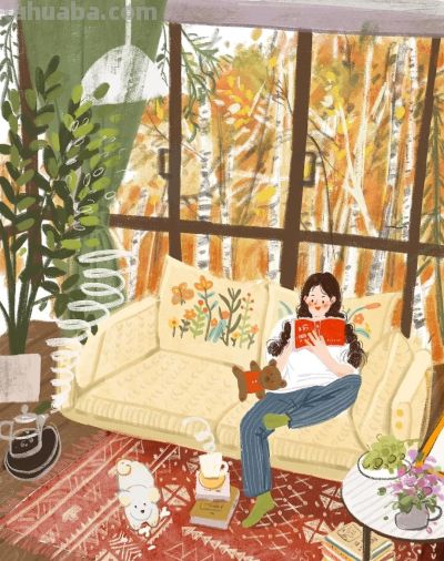 治愈插画：生活是自己的，去做喜欢的事情吧！一切缓慢且美好 - 图画吧TUHUABA