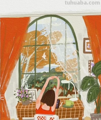 治愈插画：生活是自己的，去做喜欢的事情吧！一切缓慢且美好 - 图画吧TUHUABA