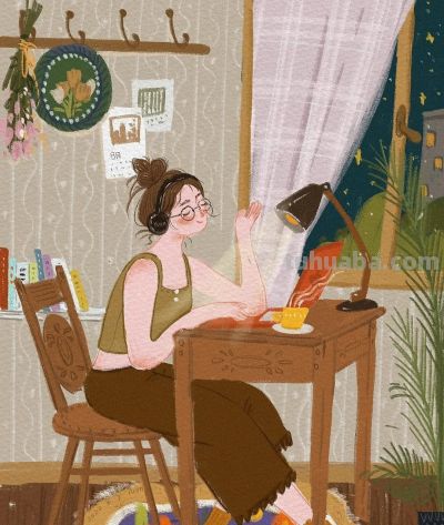 治愈插画：生活是自己的，去做喜欢的事情吧！一切缓慢且美好 - 图画吧TUHUABA