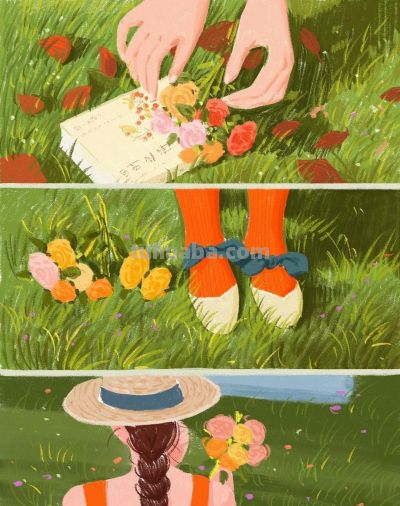 治愈插画：生活是自己的，去做喜欢的事情吧！一切缓慢且美好 - 图画吧TUHUABA