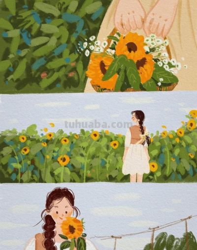 治愈插画：生活是自己的，去做喜欢的事情吧！一切缓慢且美好 - 图画吧TUHUABA