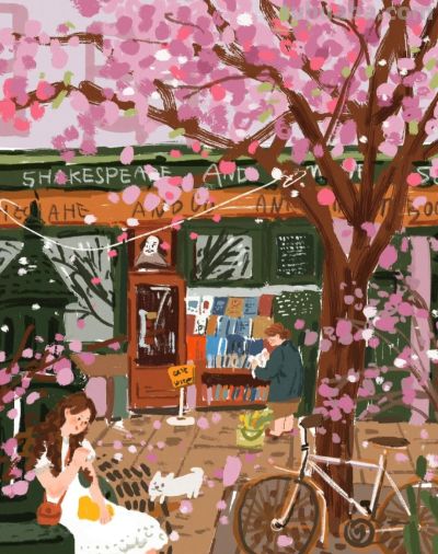 治愈插画：生活是自己的，去做喜欢的事情吧！一切缓慢且美好 - 图画吧TUHUABA