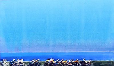 李利民水彩画，湿润淋漓的水色叠加与干涩有力的笔触对比 - 图画吧TUHUABA