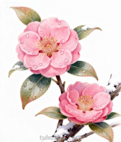 彩铅勾勒花间梦 绚烂绽放春意浓丨咖啡冰奶茶彩铅花卉图分享 - 图画吧TUHUABA