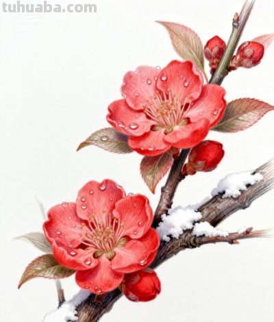 彩铅勾勒花间梦 绚烂绽放春意浓丨咖啡冰奶茶彩铅花卉图分享 - 图画吧TUHUABA