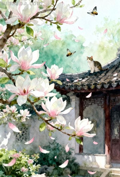 中式庭院水彩画赏 - 今日头条