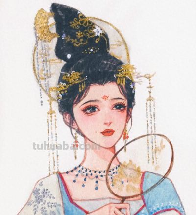 水彩与古风的神仙碰撞！细腻绘出的美人，像浸在旧时光里的绸缎 - 今日头条