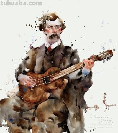 伊娃·卢德维雅科，捕捉人体的动态，让水彩的流动表现肌肤质感 - 图画吧TUHUABA