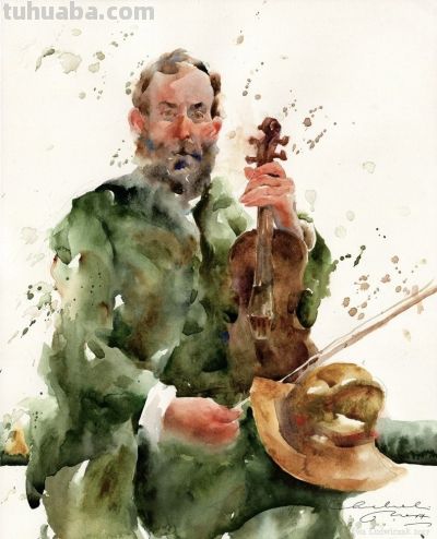 伊娃·卢德维雅科，捕捉人体的动态，让水彩的流动表现肌肤质感 - 图画吧TUHUABA