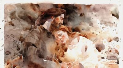 伊娃·卢德维雅科，捕捉人体的动态，让水彩的流动表现肌肤质感 - 图画吧TUHUABA