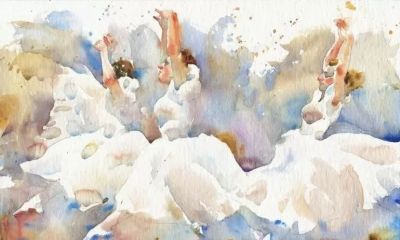 伊娃·卢德维雅科，捕捉人体的动态，让水彩的流动表现肌肤质感 - 图画吧TUHUABA