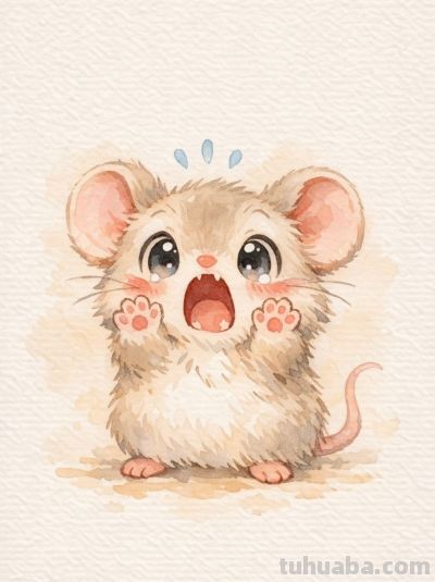 水彩萌宠暖心田 可爱瞬间永留存丨mocai小动物水彩插画头像分享 - 图画吧TUHUABA