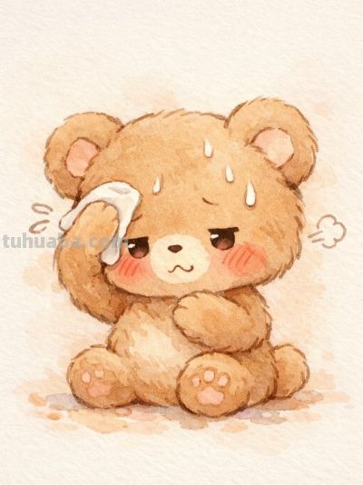 水彩萌宠暖心田 可爱瞬间永留存丨mocai小动物水彩插画头像分享 - 图画吧TUHUABA