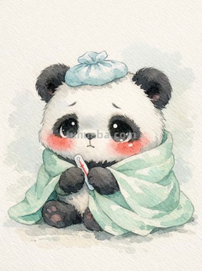 水彩萌宠暖心田 可爱瞬间永留存丨mocai小动物水彩插画头像分享 - 图画吧TUHUABA