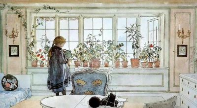 田园诗般的生活｜瑞典画家卡尔·拉尔森水彩画欣赏 ​ - 图画吧TUHUABA