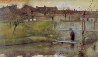 田园诗般的生活｜瑞典画家卡尔·拉尔森水彩画欣赏 ​ - 图画吧TUHUABA