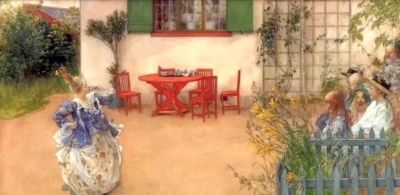 田园诗般的生活｜瑞典画家卡尔·拉尔森水彩画欣赏 ​ - 图画吧TUHUABA