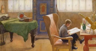 田园诗般的生活｜瑞典画家卡尔·拉尔森水彩画欣赏 ​ - 图画吧TUHUABA