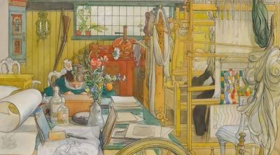 田园诗般的生活｜瑞典画家卡尔·拉尔森水彩画欣赏 ​ - 图画吧TUHUABA