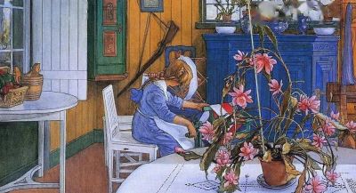 田园诗般的生活｜瑞典画家卡尔·拉尔森水彩画欣赏 ​ - 图画吧TUHUABA