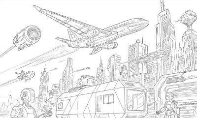 未来太空 未来城市 未来交通等主题科幻画参赛获奖作品素材 - 图画吧TUHUABA