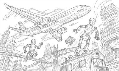 未来太空 未来城市 未来交通等主题科幻画参赛获奖作品素材 - 图画吧TUHUABA