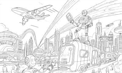 未来太空 未来城市 未来交通等主题科幻画参赛获奖作品素材 - 图画吧TUHUABA