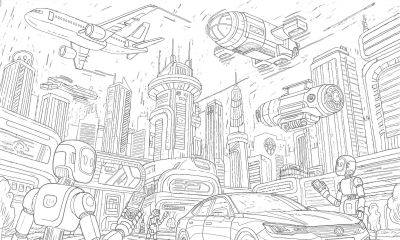 未来太空 未来城市 未来交通等主题科幻画参赛获奖作品素材 - 图画吧TUHUABA