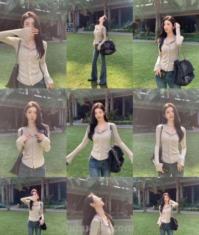 户外拍照万能姿势，学这9个动作，松弛漂亮，明媚出片有生命力 - 图画吧TUHUABA