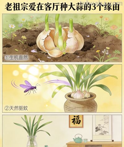 客厅种大蒜，不是瞎讲究！老祖宗的居家妙招，易成活、用途广 - 图画吧TUHUABA