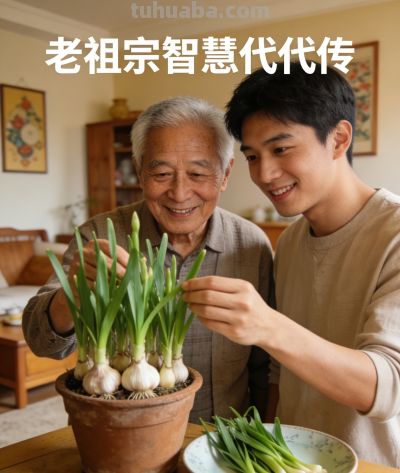 客厅种大蒜，不是瞎讲究！老祖宗的居家妙招，易成活、用途广 - 图画吧TUHUABA