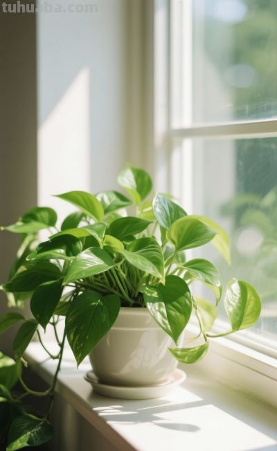 散文: 窗台那盆绿萝，活得比我像个人 - 图画吧TUHUABA