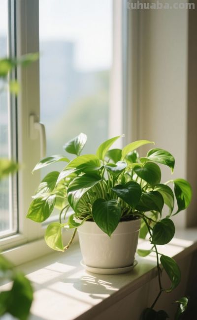 散文: 窗台那盆绿萝，活得比我像个人 - 图画吧TUHUABA