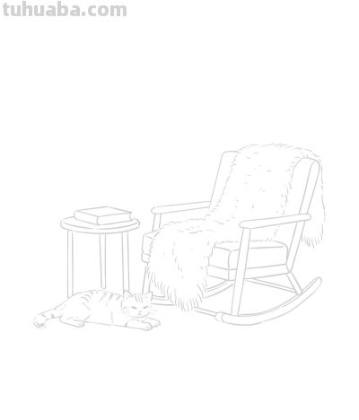 悠闲阳光下 简单小日子丨涂鸦简笔画悠闲的小猫分享 - 图画吧TUHUABA