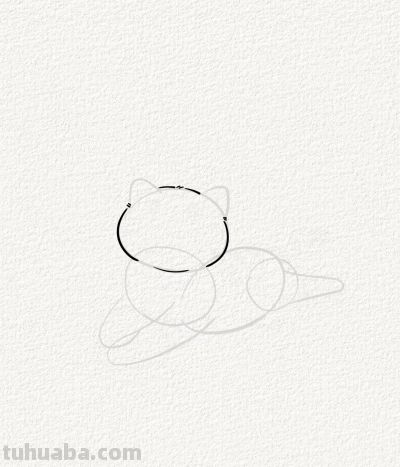 萌猫躺平乐 诸事不强求 开心每一天丨涂鸦简笔画分享 - 图画吧TUHUABA