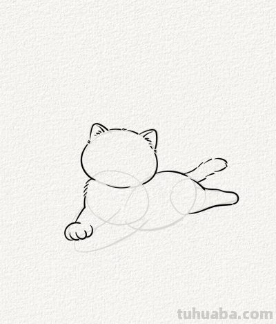 萌猫躺平乐 诸事不强求 开心每一天丨涂鸦简笔画分享 - 图画吧TUHUABA